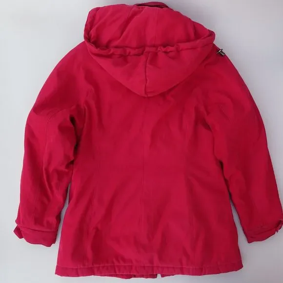 Vintage JNY Jones New York Jacket Women's S Red Removable Hood Full Zip 90s‎ - Picture 4 of 15